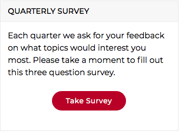 screen shot of survey widget