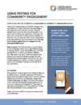 Using Texting for Community Engagement
