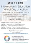 I&E Virtual Day of Action 2021 – Save the Date Flyer
