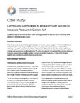 Case Study: Community Campaigns to Reduce Youth Access to Tobacco